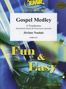 Gospel Medley by Naulais Jerome for 4 Trombones (4 Trombones (Keyboard Drums and Percussion optional))