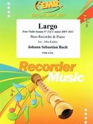 Largo by Bach Johann Sebastian - Jirka Kadlec - for Bass Recorder and Piano (Bass Recorder and Piano)