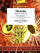 Melodie by Brahms Johannes - Jirka Kadlec - for 5 Saxophones (5 Saxophones (S(A)A(T)A(T)TB) (Piano / Guitar Bass Guitar Drums Percussion (optional)))