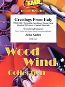 Greetings From Italy by Kadlec Jirka for Woodwind Quartet and Rhythm Section (Woodwind Quartet and Rhythm Section (Piano Bass Drums) (Piano / Guitar Bass Guitar Drums Percussion (optional)))