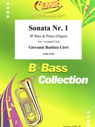 Sonata Nr. 1 by Cirri Giovanni Battista - Cecil Leonard - for Bb Bass and Organ (Bb Bass and Organ)