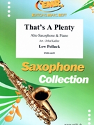 That's A Plenty by Pollack Lew - Jirka Kadlec - for Alto Saxophone and Piano (Alto Saxophone and Piano)