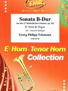 Sonata B-Dur by Telemann Georg Philipp - Hulliger Anneros - for Eb Horn and Organ (Eb Horn and Organ)