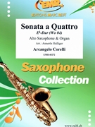 Sonata a Quattro by Corelli Arcangelo - Hulliger Anneros - for Alto Saxophone and Organ (Alto Saxophone and Organ)