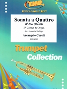 Sonata a Quattro by Corelli Arcangelo - Hulliger Anneros - for Eb Cornet and Organ (Eb Cornet and Organ)