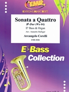 Sonata a Quattro by Corelli Arcangelo - Hulliger Anneros - for Eb Bass and Organ (Eb Bass and Organ)