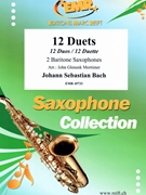 12 Duets by Bach Johann Sebastian - Mortimer John Glenesk - for 2 Baritone Saxophones (2 Baritone Saxophones)