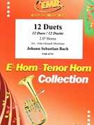 12 Duets by Bach Johann Sebastian - Mortimer John Glenesk - for 2 Eb Horns (2 Eb Horns)
