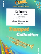 12 Duets by Bach Johann Sebastian - Mortimer John Glenesk - for 2 Eb Cornets (2 Eb Cornets)