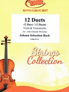 12 Duets by Bach Johann Sebastian - Mortimer John Glenesk - for Viola and Violoncello (Viola and Violoncello)