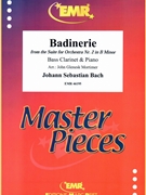 Badinerie by Bach Johann Sebastian - Mortimer John Glenesk - for Bass Clarinet and Piano (Bass Clarinet and Piano)