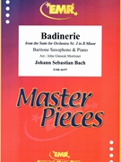 Badinerie by Bach Johann Sebastian - Mortimer John Glenesk - for Baritone Saxophone and Piano (Baritone Saxophone and Piano)