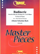 Badinerie by Bach Johann Sebastian - Mortimer John Glenesk - for Violin and Piano (Violin and Piano)