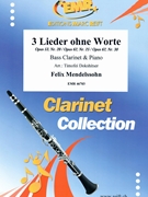 3 Lieder ohne Worte by Mendelssohn Felix - Timofei Dokshitser - for Bass Clarinet and Piano (Bass Clarinet and Piano)