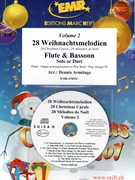 28 Weihnachtsmelodien Vol. 2 by Armitage Dennis for Flute Bassoon w/ Audio (Flute Bassoon and CD Play Back / Play Along)