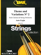 Theme and Variations # 2 by Grgin Ante for Clarinet and String Orchestra (Clarinet and String Orchestra)