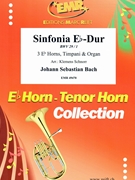 Sinfonia Eb-Dur by Bach Johann Sebastian - Klemens Schnorr - for 3 Eb Horns and Organ (3 Eb Horns and Organ (+ Timpani))