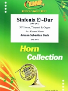 Sinfonia Eb-Dur by Bach Johann Sebastian - Klemens Schnorr - for 3 Horns and Organ (3 Horns and Organ (+ Timpani))