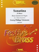 Sonatina in D minor by Telemann Georg Philipp - Kanzleiter Dieter - for 2 Trumpets Horn Trombone Tuba and Organ (2 Trumpets Horn Trombone Tuba and Organ)