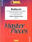 Badinerie by Bach Johann Sebastian - Mortimer John Glenesk - for Tenor Saxophone and Piano (Tenor Saxophone and Piano)