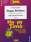 Happy Birthday by Mortimer John Glenesk for 4 - Part Ensemble and Piano (4 - Part Ensemble and Piano / Keyboard (Piano / Keyboard Guitar and Drums optional))