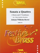 Sonata a Quattro by Hertel Johann Wilhelm - Drechsler Hans-Joachim - for 2 Horns 2 Trombones (2 Horns 2 Trombones)