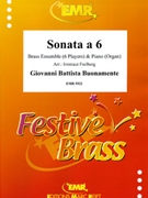 Sonata a 6 by Buonamente Giovanni Battista - Freiberg Irmtraut - for 2 Trumpets Horn Trombone Euphonium and Tuba (2 Trumpets Horn Trombone Euphonium and Tuba (+ Piano (Organ)))