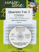 Quartets Volume 3 by Mortimer John Glenesk for 4 Clarinets w/ Audio (4 Clarinets and CD Play Back / Play Along (Piano (Keyboard) + Play Back / Play Along CD optional))