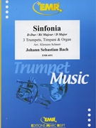 Sinfonia by Bach Johann Sebastian - Klemens Schnorr - for 3 Trumpets and Organ (3 Trumpets and Organ (+ Timpani))
