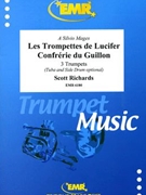 Les Trompettes de Lucifer / Confrerie du Guillon by Richards Scott for 3 Trumpets (3 Trumpets (Tuba and Side Drum optional))
