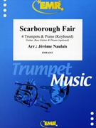Scarborough Fair by Naulais Jerome for 4 Trumpets and Piano (4 Trumpets and Piano (Guitar Bass Guitar and Drums optional))