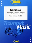Kumbaya by Naulais Jerome for 3 Trumpets and Piano (3 Trumpets and Piano (Guitar Bass Guitar and Drums optional))