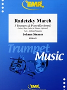 Radetzky March by Strauss Johann - Naulais Jerome - for 3 Trumpets and Piano (3 Trumpets and Piano (Guitar Bass Guitar and Drums optional))
