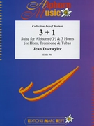 3 + 1 by Daetwyler Jean for Alphorn and Brass Trio (Alphorn and Brass Trio (Alphorn in Gb / Sol bemol and Brass Trio))
