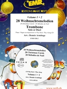 28 Weihnachtsmelodien Vol. 1 + 2 by Armitage Dennis for 2 Trombones w/ Audio (2 Trombones and CD Play Back / Play Along)