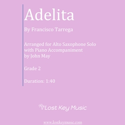 Adelita by Tarrega Francisco - May John - for Saxophone