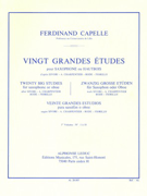 20 Grand Etudes Volume 1 by Capelle Ferdinand for Alto Saxophone M (Vol 1)