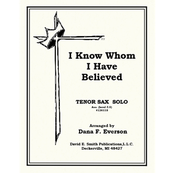 I Know Whom I Have Believed