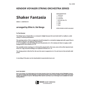 Shaker Fantasia (Full Score)