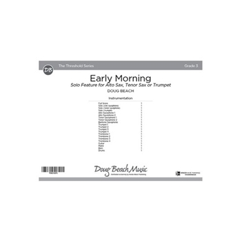 Early Morning (Score) Solo Feature for Alto Sax, Tenor Sax or Trumpet