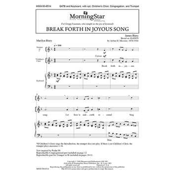 Break Forth In Joyous Song