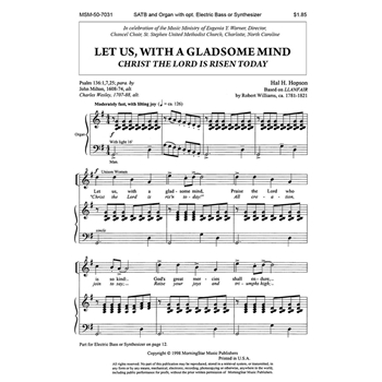 Christ the Lord Is Risen Today Let Us, with a Gladsome Mind