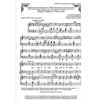 Sing Praise to the Lord