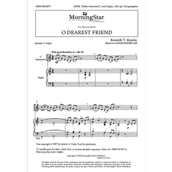 O Dearest Friend (Choral Score)