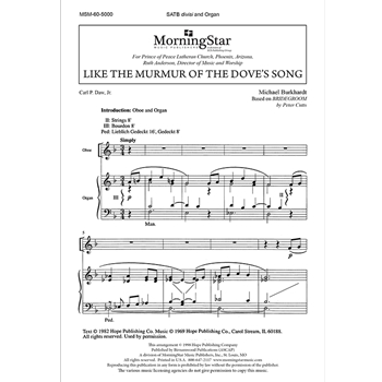 Like the Murmur of the Dove's Song