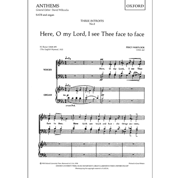 Here, O my Lord, I see Thee face to faceVocal score