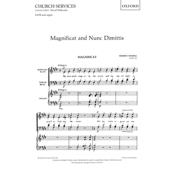 Magnificat and Nunc DimittisVocal score