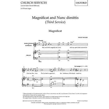Magnificat and Nunc Dimittis (Third Service)Vocal score