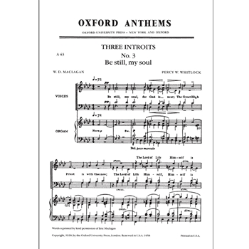 Be still, my soulVocal score