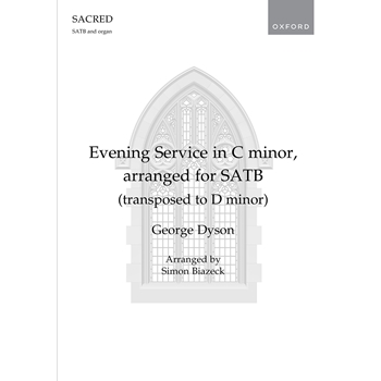 Evening Service in C minor, arranged for SATB (transposed to D minor)